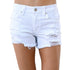 High Waist Fringe Denim Shorts