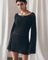 Backless Hollow Long Sleeve Mini Dress