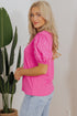 Summer New Solid Color Round Neck Pullover Simple Women