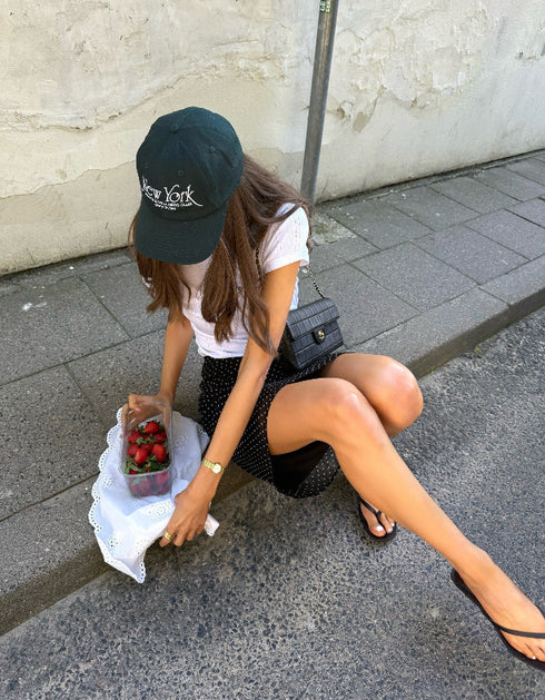 Polka Dot Pencil Mini Skirt