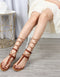 Retro Cross-Strap Roman Flat Sandals
