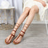 Retro cross strap flat Roman sandal