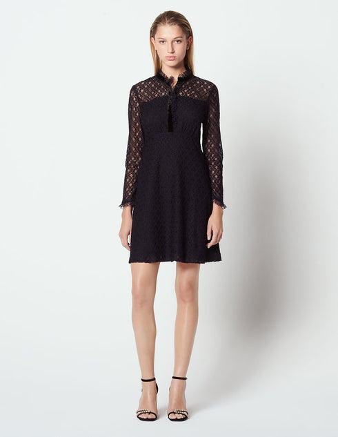 Hollow Lace V-Neck Dress