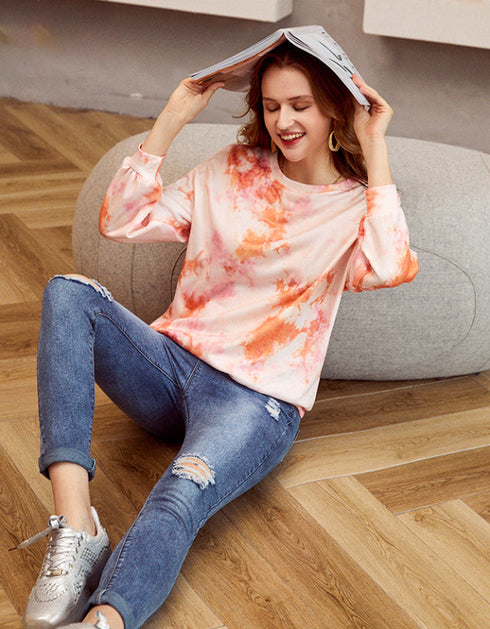 Tie Dye Casual Sweatshirt