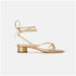 Lace-up Roman sandals chunky heel evening shoes