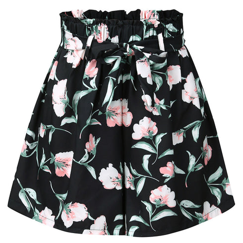 Floral Printed Wide-Leg High-Waist Short