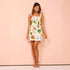 Sleeveless Fruit Mini Dress