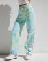 Fashion Women's New High-waist Wide-leg Pants Ladies Printed Casual Jeans