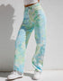 High Waist Printed Wide Leg Jeans