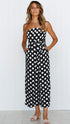 Strapless Polka Dot Wide-Leg Jumpsuit