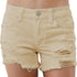 High Waist Fringe Denim Shorts