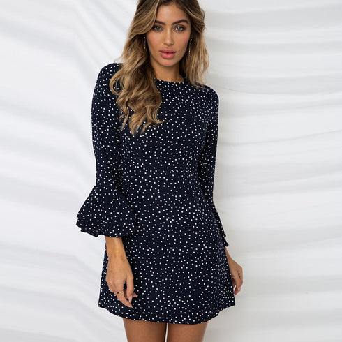Printed Slim Fit Mini Dress