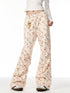 American Hand Drawn Puppy Full Printed Casual Pants Cute Doll Drooping Wide-leg Pants Female