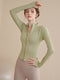 Women's Zippered Yoga Jacket Long Sleeve Fitness Top