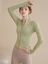 Women's Zippered Yoga Jacket Long Sleeve Fitness Top