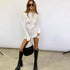 Long Sleeve Hollow Out Skirt Skinny Hollow Out Hip Dress