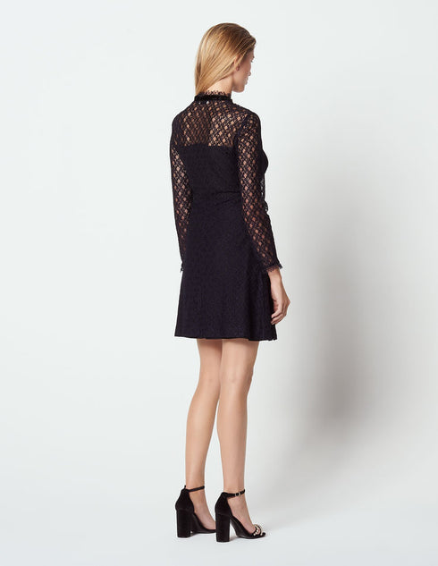 Hollow Lace V-Neck Dress