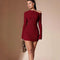 Women's Sexy Oblique Shoulder Party Solid Color Dress