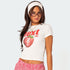 Berry Graphic Crop Tee
