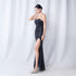 Colorful Sequin Side Slit Long Camisole Evening Dress