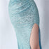 Colorful Sequin Side Slit Long Camisole Evening Dress