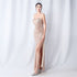 Colorful Sequin Side Slit Long Camisole Evening Dress