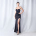 Colorful Sequin Side Slit Long Camisole Evening Dress