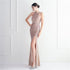 Banquet Temperament Long Backless Evening Gown Dress