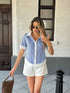 Button-Down Striped Summer Top