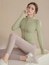 Women's Zippered Yoga Jacket Long Sleeve Fitness Top