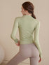 Women's Zippered Yoga Jacket Long Sleeve Fitness Top