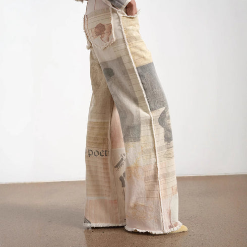 Waist Straight Denim Jeans