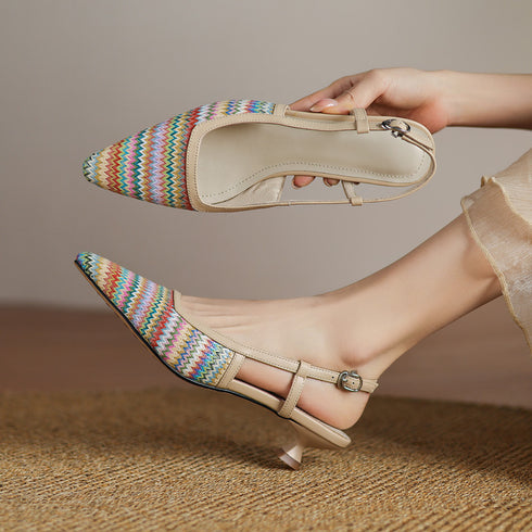 National style low-heeled baggy ankle bootie