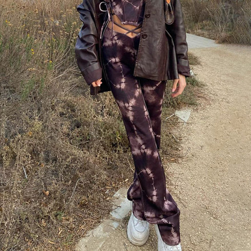 Explosive New Camouflage Print Lace-up Slim Casual Pants