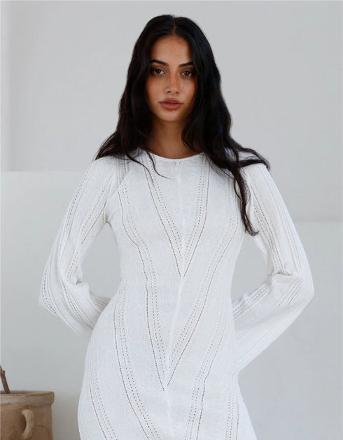 Backless Long Sleeve Mini Dress