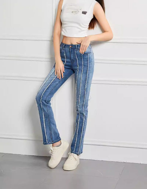 Slim-Fit Mid-Rise Stretch Jeans