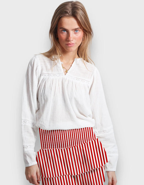 Striped Printed Layered Short Skirt