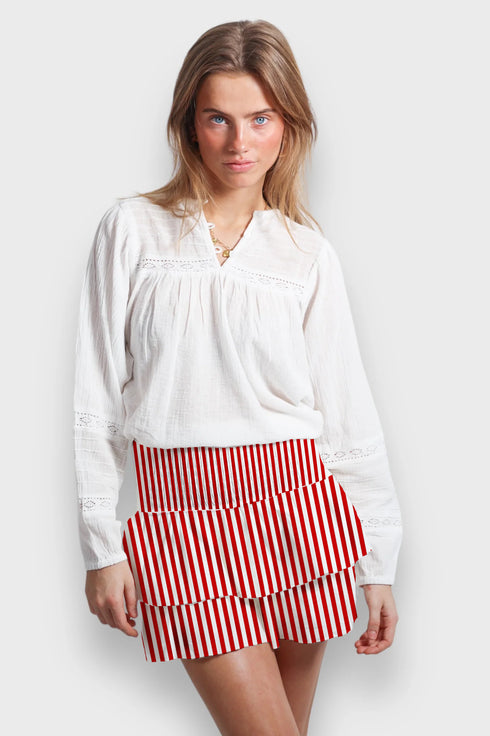 Skirt Casual Cake Skirt Stripesd Printed Short Skirt