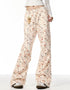 Animal Print Wide-Leg Pants
