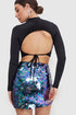 Sequin Party Skirt in Rainbow Colors