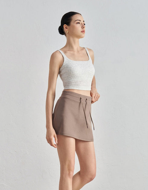 Mid-Rise Casual Skirt