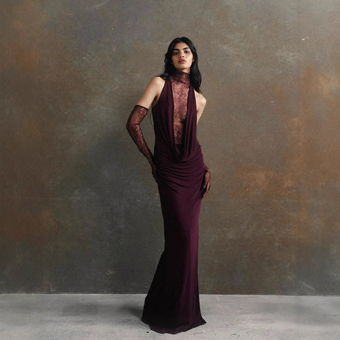 Lace patchwork dress