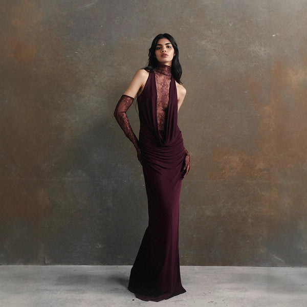 Lace patchwork dress