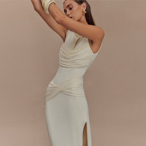 New Summer Round Neck Backless Dress Fashion Sleeveless
