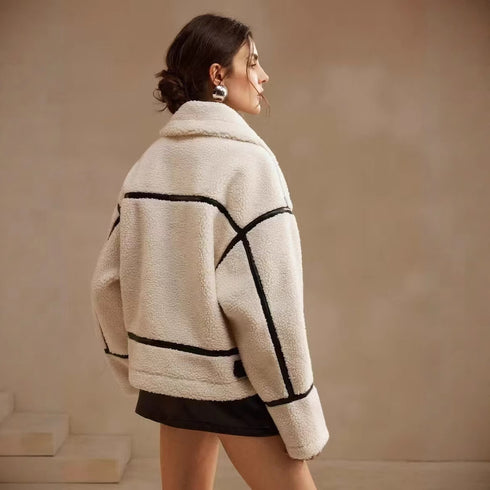 Fur Collar Biker Jacket