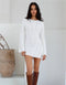 Backless Long Sleeve Mini Dress