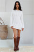 Soulful Nights Long Sleeve Mini Dress