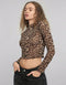 Sheer Leopard Print Top