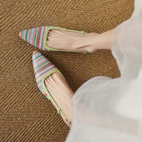 National style low-heeled baggy ankle bootie