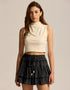 High-Waisted Tiered Mini Skirt